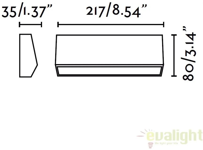 APLICA DE PERETE LED EXTERIOR MODERNA MUST-3 70659