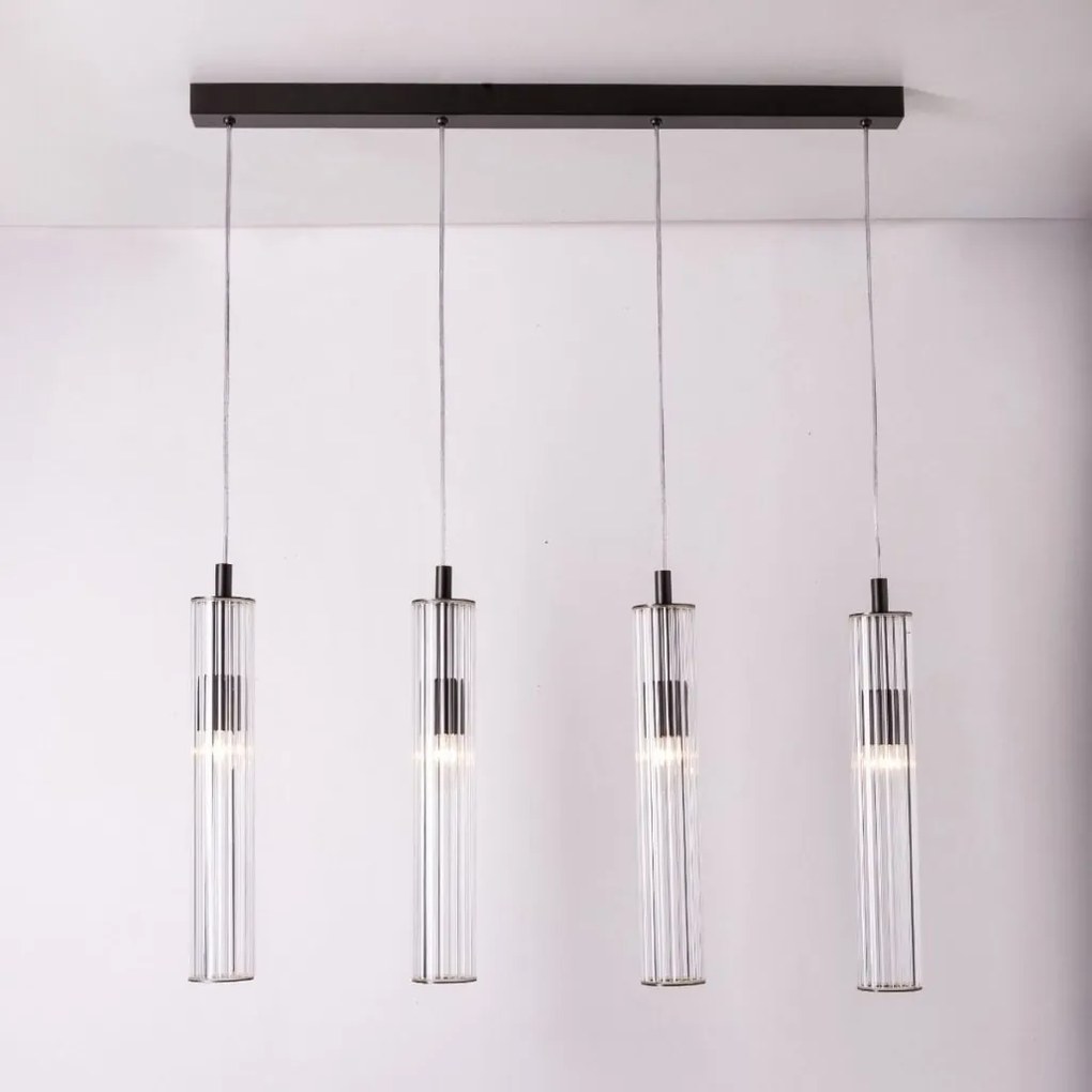 Lustra cu 4 pendule design modern ARIA titan periat