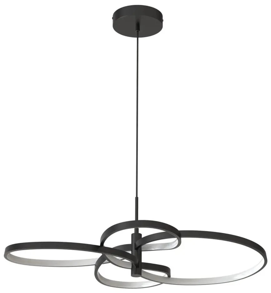 Lustră LED suspendată pe cablu RIBBON LED/37W/230V 4000K neagră