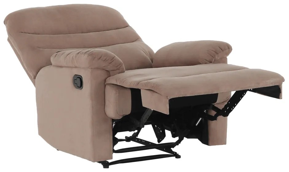 Fotoliu de masaj, reglabil, material textil grej TAUPE, LAMBERT