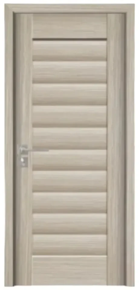 Usa Interior din MDF Novo Doors ND01 LUX PREMIUM, Cadru din Lemn Masiv, KIT COMPLET, Toc Reglabil de 10 CM INCLUS, Plinta pe Ambele Parti (Culoare: