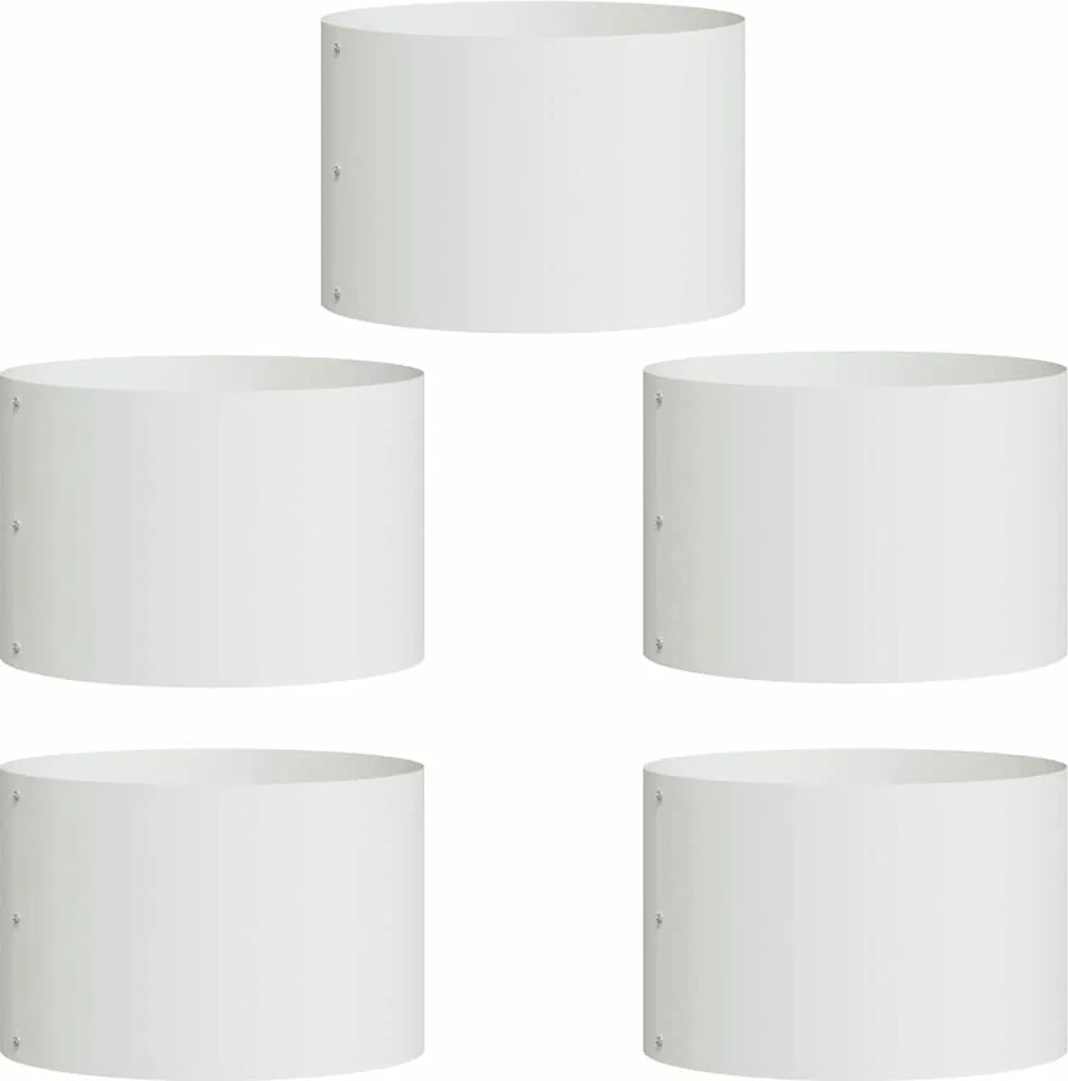 vidaXL Inele pentru vaze 5 pcs Alb 30 x 30 x 20 cm