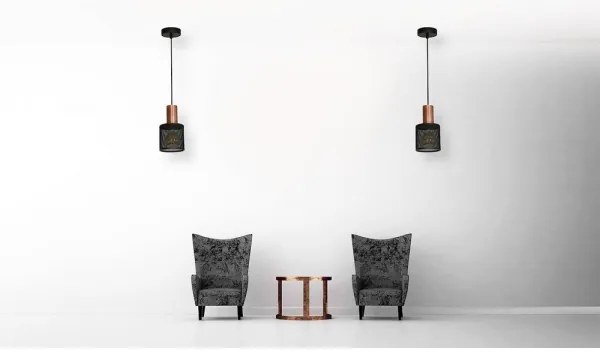 Lustră pe cablu ARES BLACK 1xE27/60W/230V