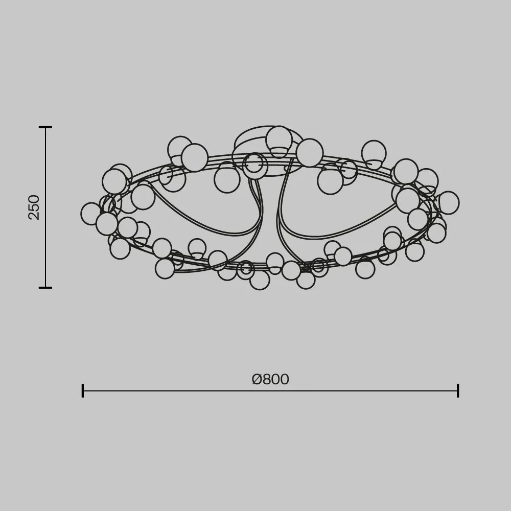 Lustra LED aplicata design modern decorativ Tessara 80cm