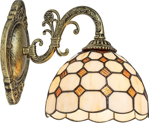 Brilagi - Aplică de perete Tiffany DORAN din vitralii, 1xE27/40W/230V