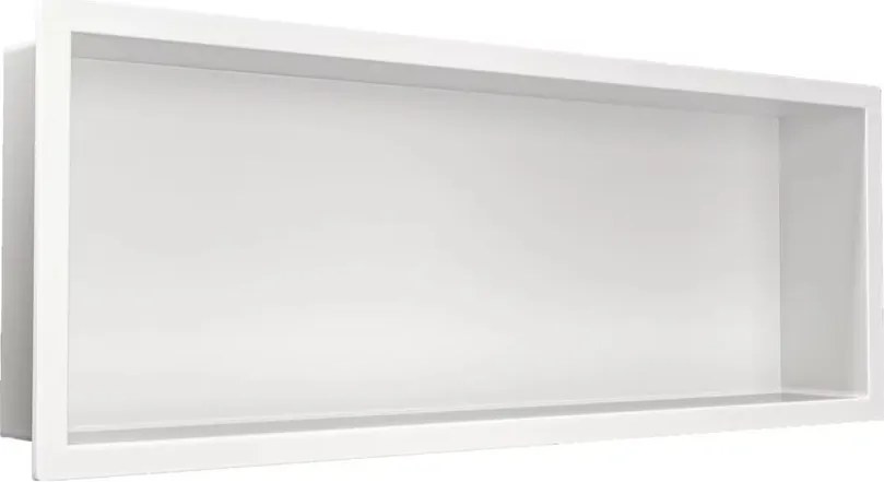 Raft incastrat dreptunghiular Balneo Wall-Box One cu rama 60x20x10 cm alb mat