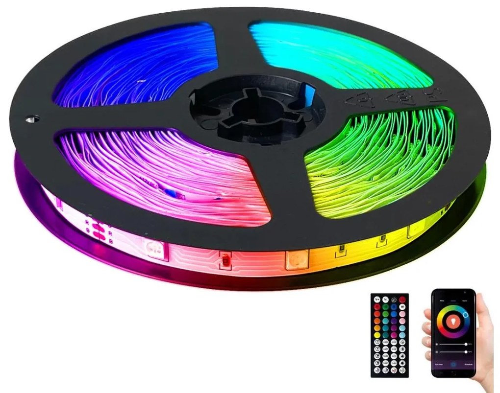 Bandă LED RGB dimabilă LED/26W/230V 20 m + telecomandă