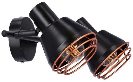 Spot de perete NERIA 1xE14/40W/230V negru/cupru