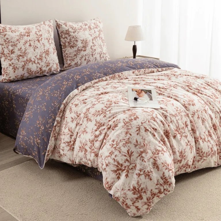 Lenjerie cocolino DUO SENSE SYLVENA colorata microplus/flanel Dimensiune lenjerie de pat: 70 x 90 cm | 140 x 200 cm