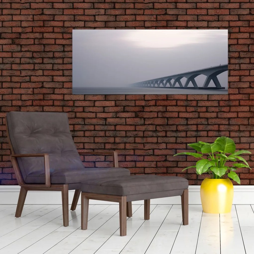 Tablou - Podul în ceață (120x50 cm)