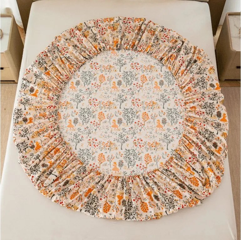 Cearsaf din microfibra GOLDEN VILLAGE colorat 180x200 cm
