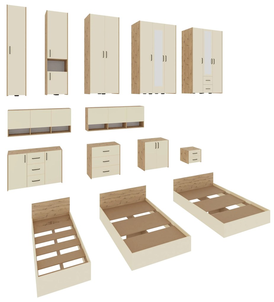 Pat Malmo, 200 x 160 cm, Stejar Artisan/Argila