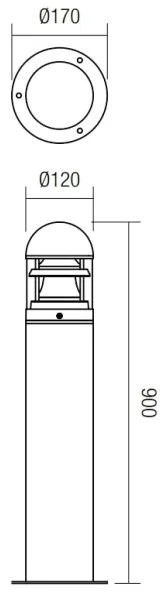 Lampă de exterior ARGO 1xE27/42W/230V IP54 maro Redo 9946