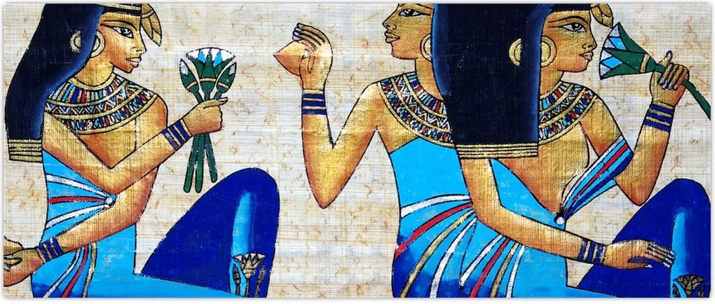 Tablou - Picturi egiptene (120x50 cm)