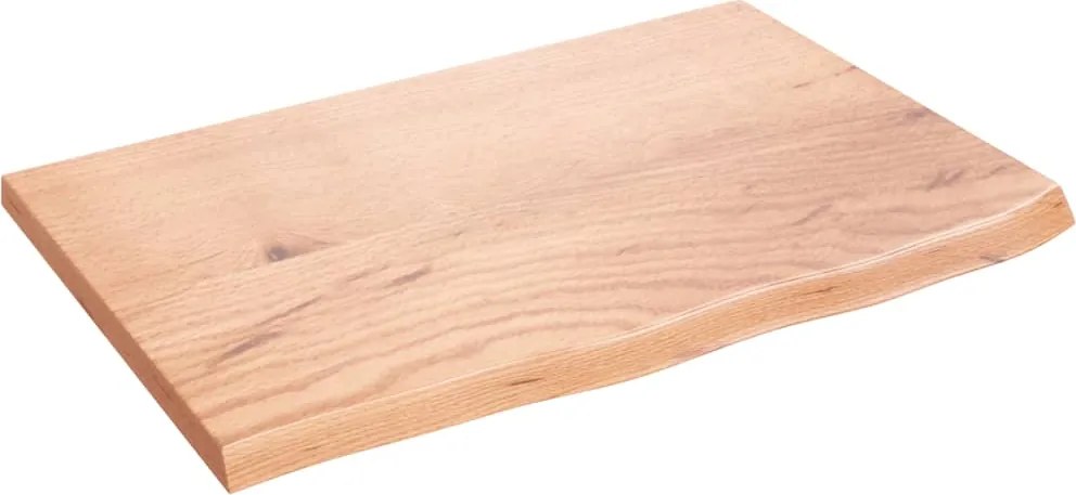 vidaXL Poliță perete maro deschis 60x40x2 cm lemn masiv stejar tratat