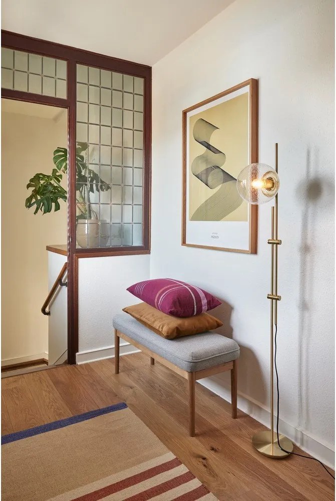 Lampadar alămiu cu abajur din sticlă (înălțime 147 cm) Bubble – Hübsch