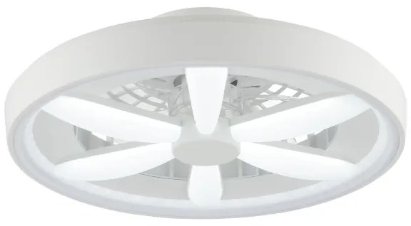 Ventilator LED RGBW de tavan cu lumină Brilliant GAIANO LED/48W/230V alb + telecomandă