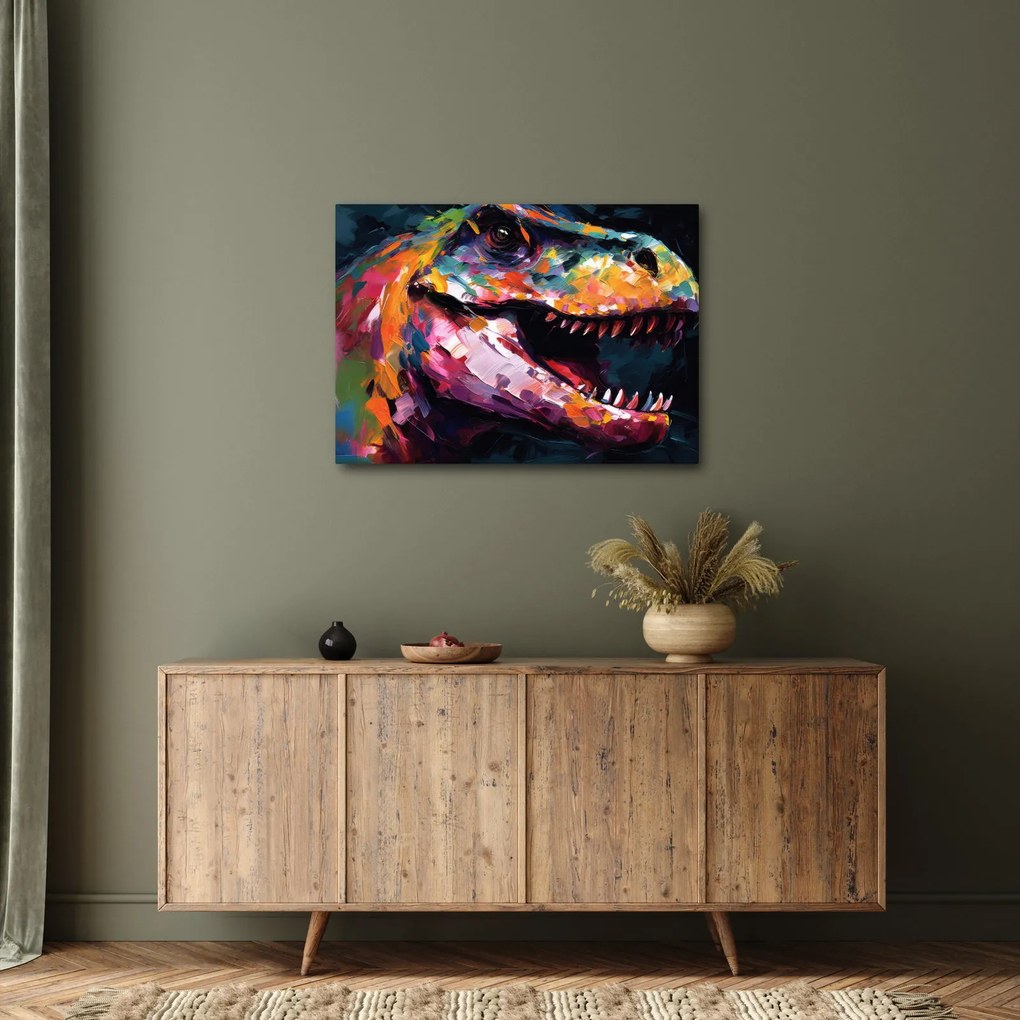 Tablou - Dinozaur, pictură (70x50 cm)