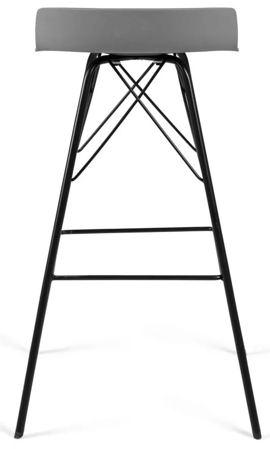 Set de scaune de bar gri 2 buc. (înălțime șezut 71 cm) Tori – Tenzo