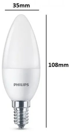 Set 3x bec LED Philips E14/5,5W/230V 2700K