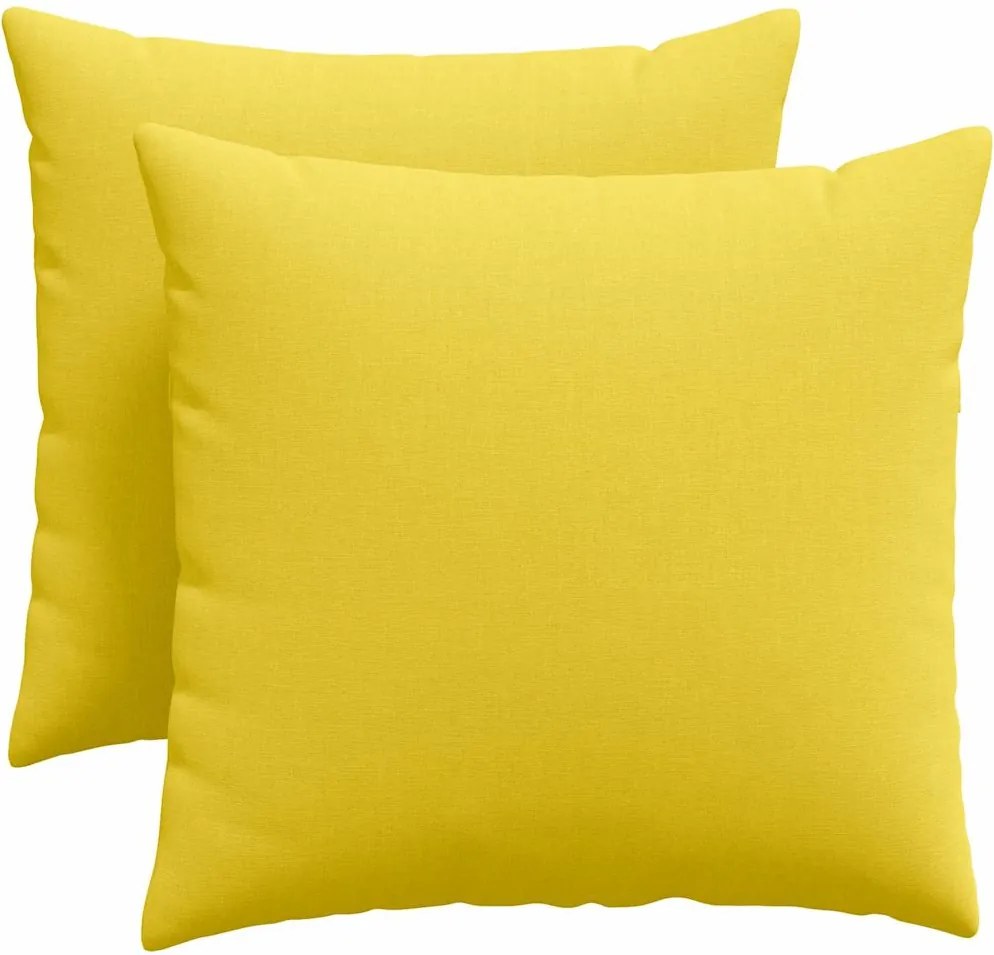 vidaXL Perne pentru canapea 2 pcs Galben Deschis 50 x 50 cm țesătură