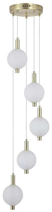 Lustra LED suspendata alama lucios sticla acid Luminique 5Lt