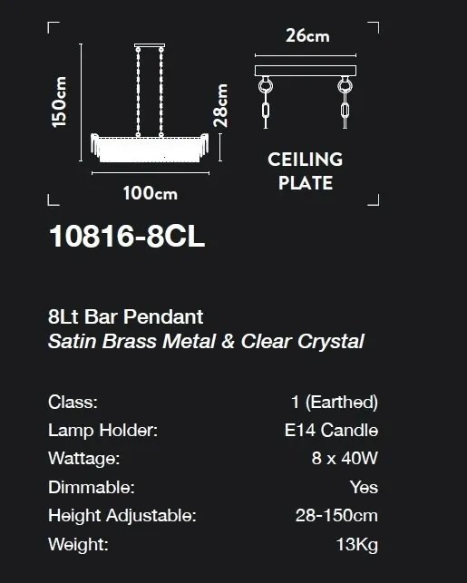 Candelabru oval cristal design lux decorativ Belle 8L