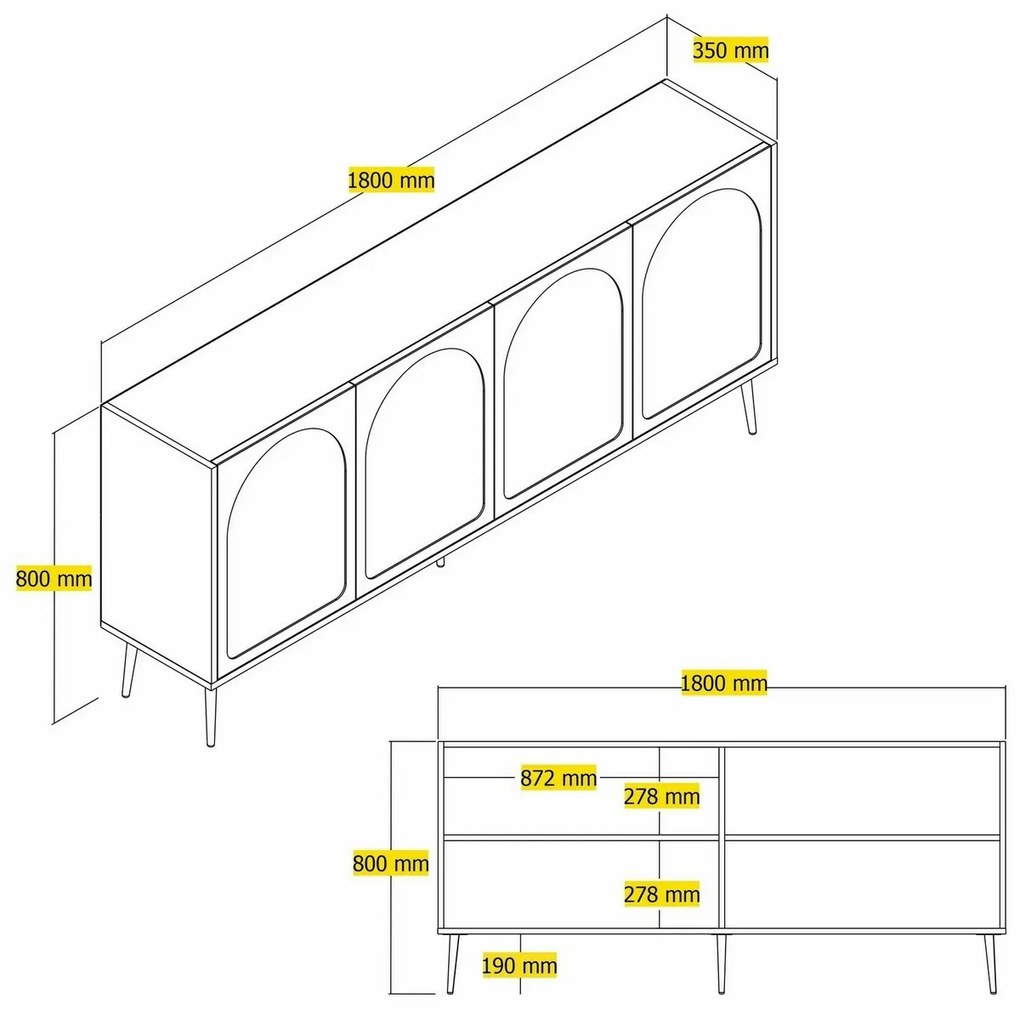 Dulap Lyon Cream and Gold