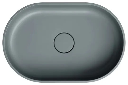 OMNIRES OVOUNAG - Lavoar pe blat OVO 55x36 cm dolomit gri cenușiu mat