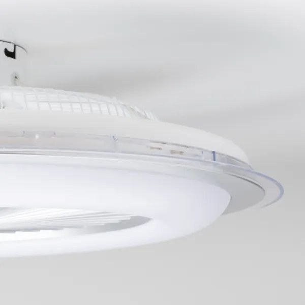 Plafonieră LED dimabilă cu ventilator Brilagi RONDA LED/48W/230V argintiu + telecomandă