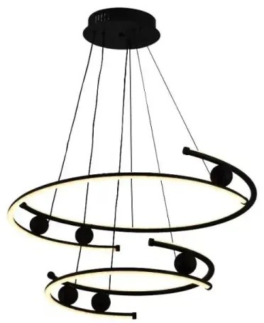 Lustră LED dimabilă pe cablu LED/80W/230V 3000-6500K + telecomandă