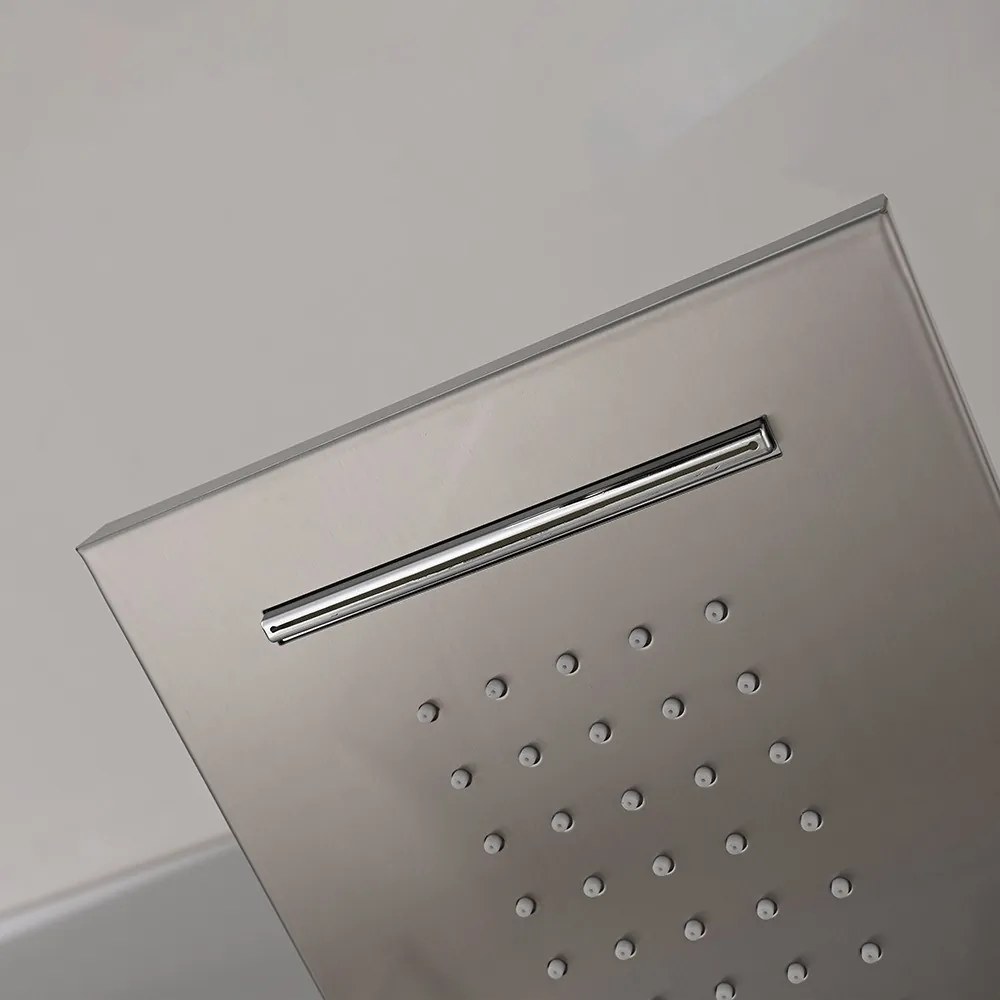 Panou de duș cu hidromasaj Alegro Silver, oțel inoxidabil