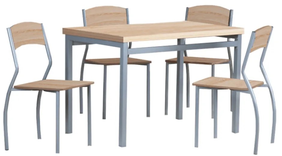 Zondo Set masă scaune pentru sufragerie Amalia 1+4 sonoma (pentru 4 persoane). 788369