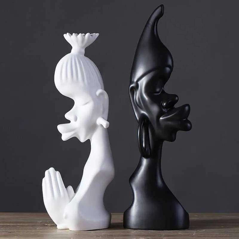 Statuete moderniste, cuplu din africa
