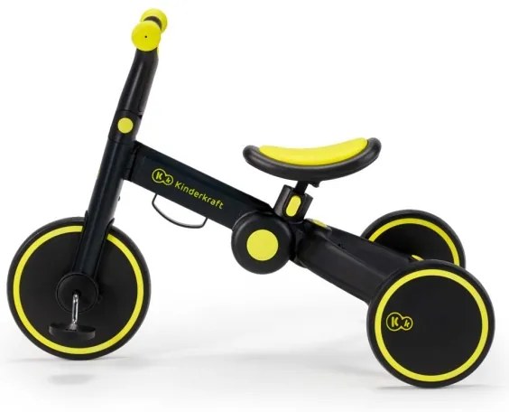 KINDERKRAFT - Bicicletă 3în1 4TRIKE pentru copii galben/negru