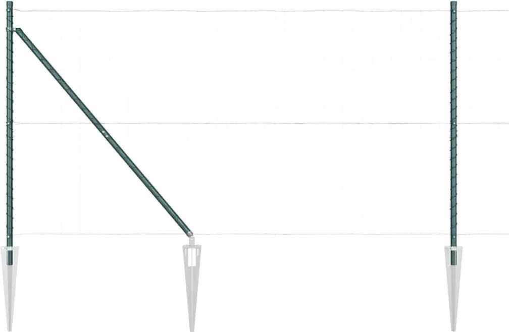 vidaXL Stâlp de gard. 26 pcs Gri 3,2 x 3,2 x 140 cm