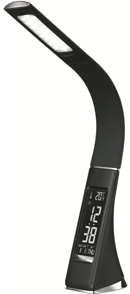 Lampă de birou LED reglabilă cu afișaj, 10 W, 5 V, negru