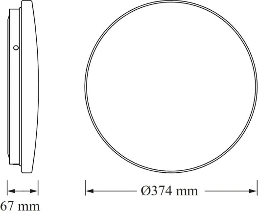 Osram Plafonieră LED rotundă pentru baie, 24 W, 230 V, Ø 37 cm, IP44, alb