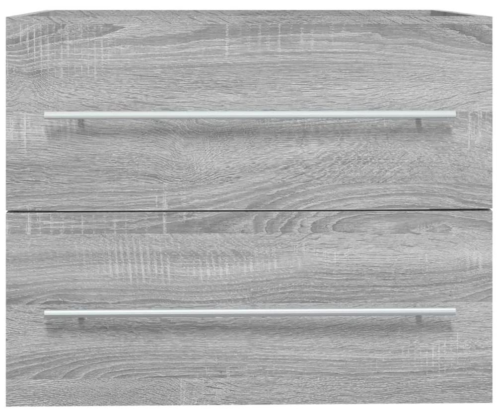 Dulap de chiuveta, sonoma gri, 60x38,5x48 cm, lemn prelucrat