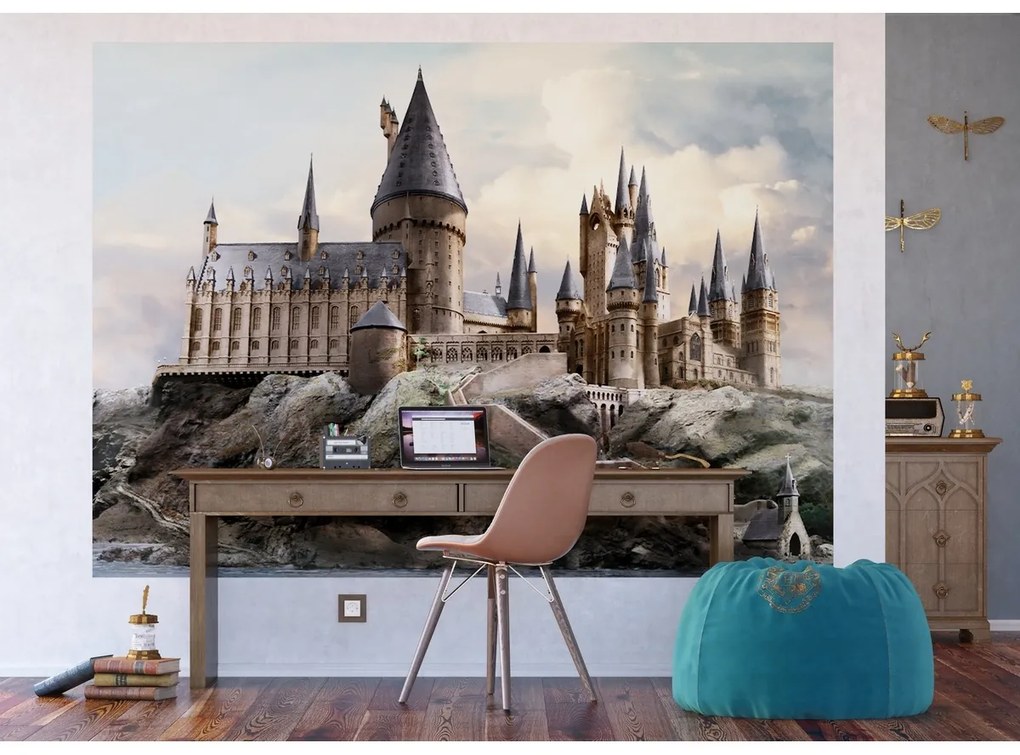 Fototapetă pentru copii Harry Potter Hogwarts 252x 182 cm, 4 părți