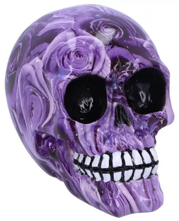 Statueta craniu Purple Romance 11 cm