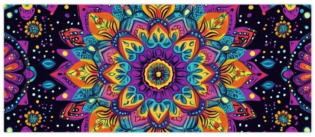 Tablou - Mandală caleidoscopică (120x50 cm)