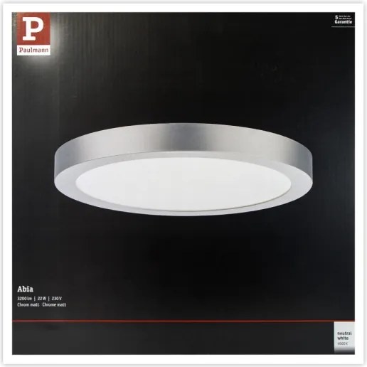 Plafonieră LED/22W ABIA 230V crom mat Paulmann 71023