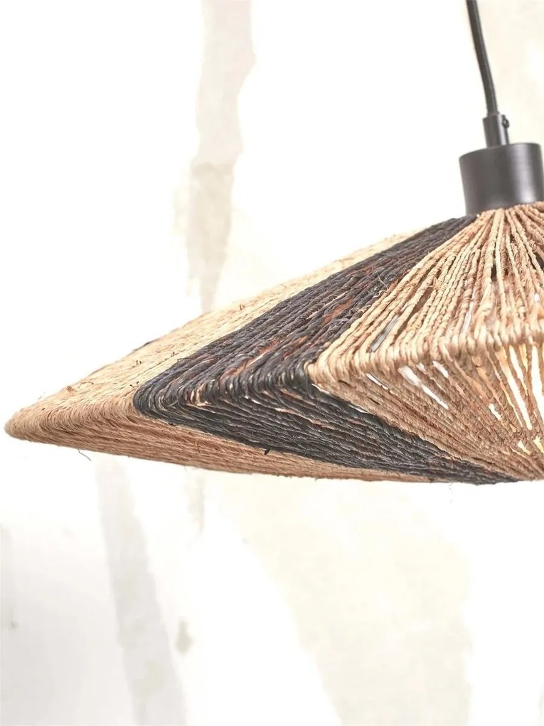 Lampa de podea eco din iuta Iguazu L 55cm natur/ negru