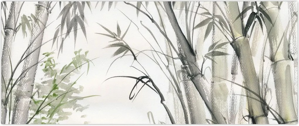 Tablou - Bambuși,desen (120x50 cm)