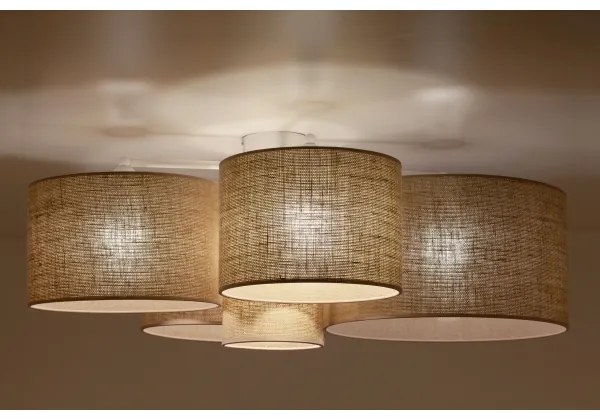 Duolla - Plafonieră ROLLER PENTO 5xE27/60W/230V bej