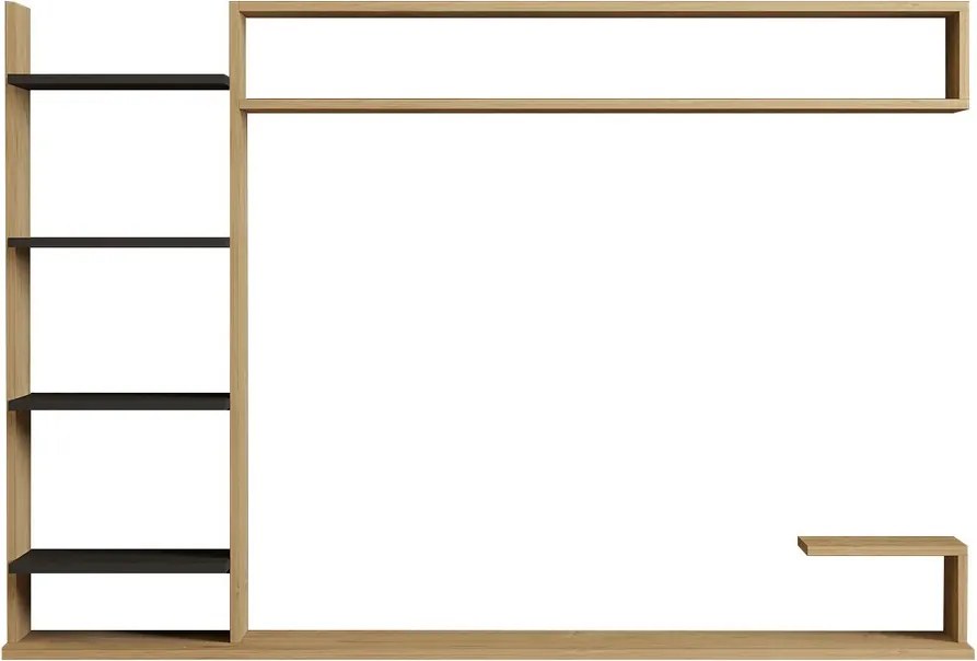 Comoda TV, Hanah Home, Noble, 180x121.8x29.6 cm, Safir / Antracit