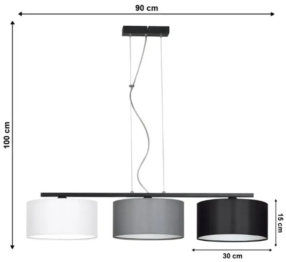 Lustră pe cablu ASTRA 3xE27/60W/230V