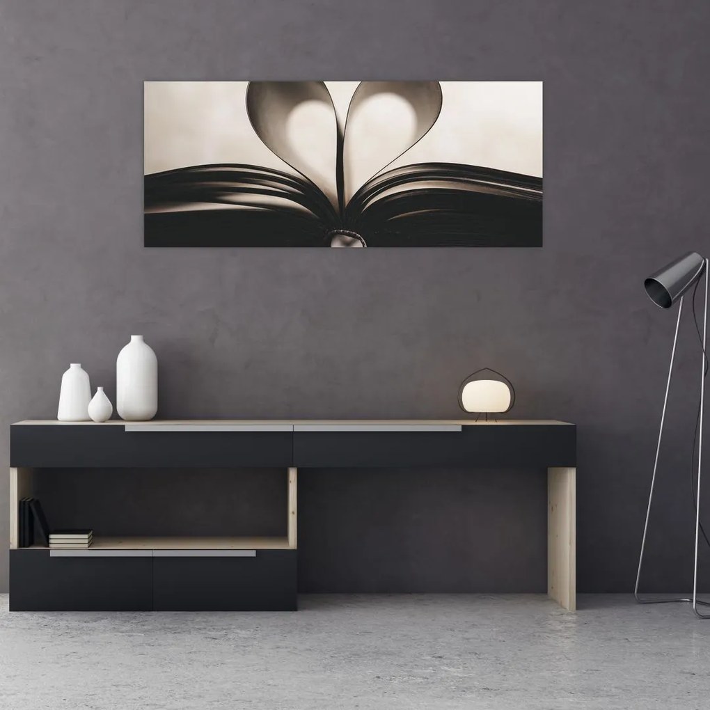 Tablou cu carte (120x50 cm)