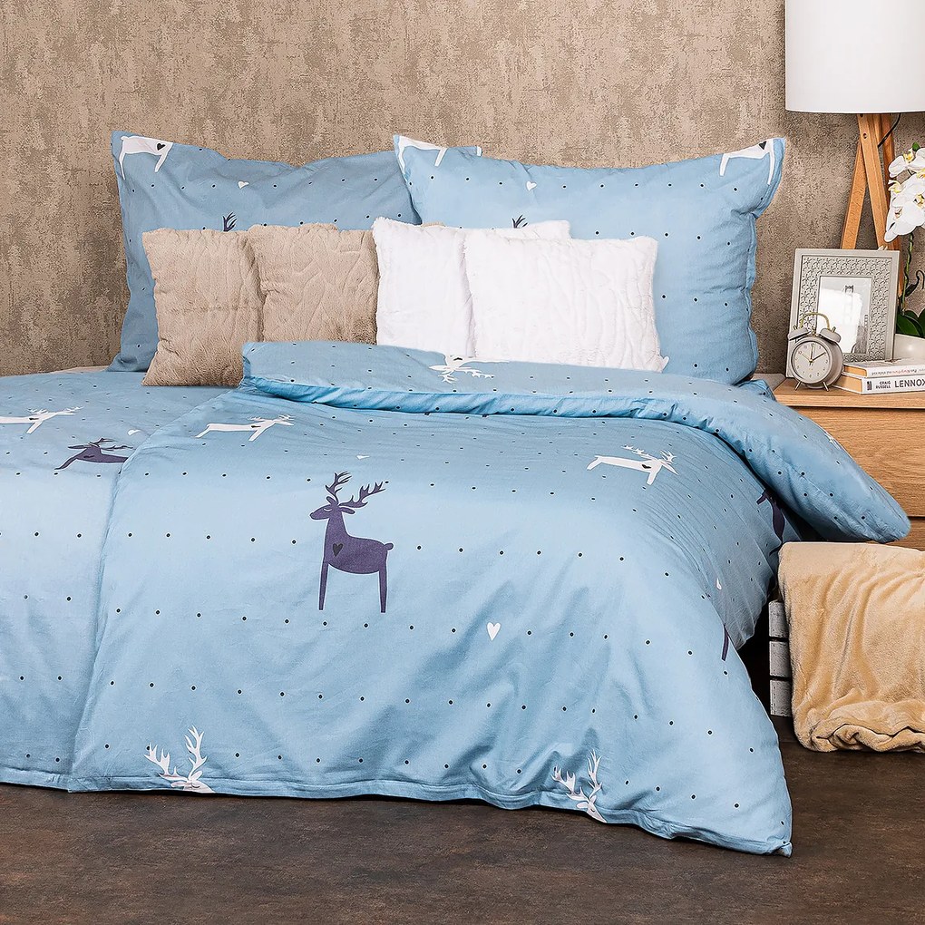 Lenjerie de pat din bumbac 4Home Deer Love, 220 x 200 cm, 2 buc. 70 x 90 cm